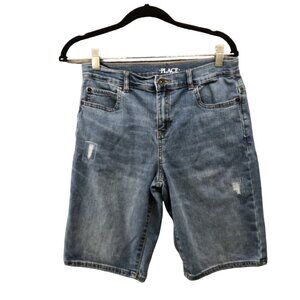 Children's Place Jean‎ Shorts Boys Size 14 Blue Relaxed Adjustable Waist Denim